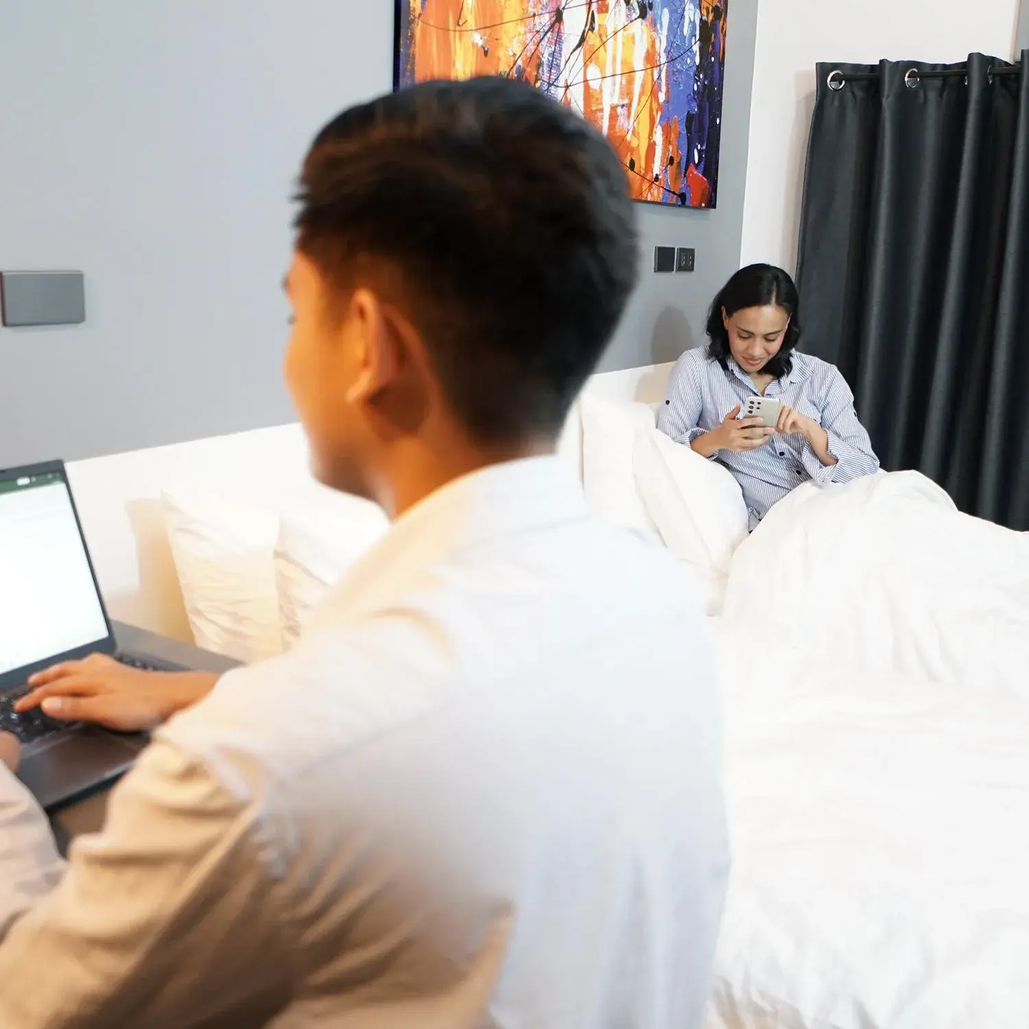 Bed in mySTAY Hotel BGC North